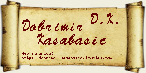 Dobrimir Kasabašić vizit kartica